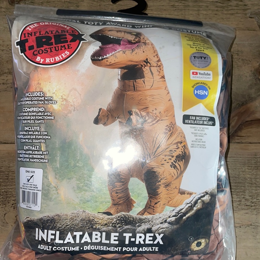 EUC inflatable T-Rex costume